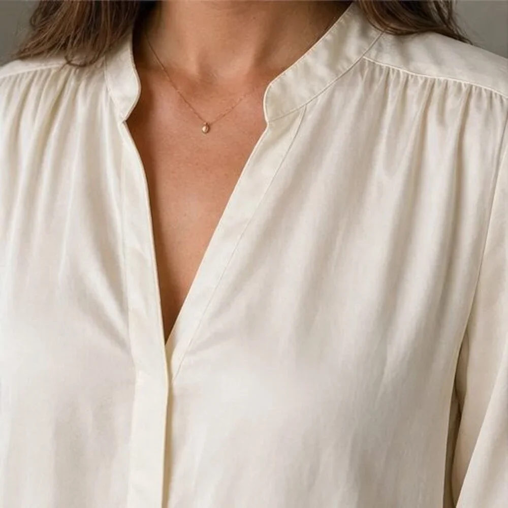 White Peplum Top